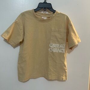 Zara Kids yellow T-Shirt with Graphic Pocket